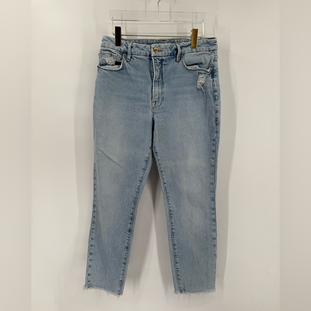 Good American Light Blue Distressed Jeans